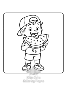 Easy Boys Time coloring sheet for young children