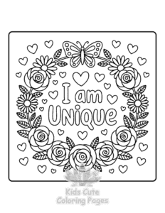 Butterflies & Flowers coloring page for boys, printable at home
