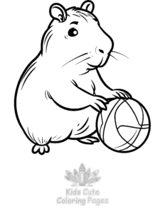 Easy Capybara coloring sheet for young children