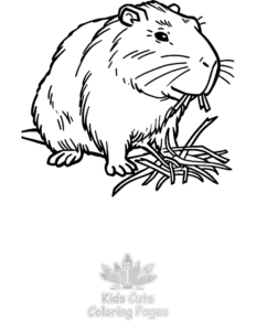 Free printable Capybara coloring page for kids