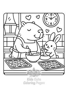 Free printable Capybara Days coloring page for kids