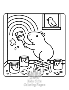 Free printable Capybara Days coloring page for kids