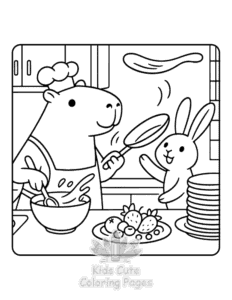 Free Capybara Days coloring pages to print at home
