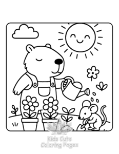 Free Capybara Days coloring pages to print at home