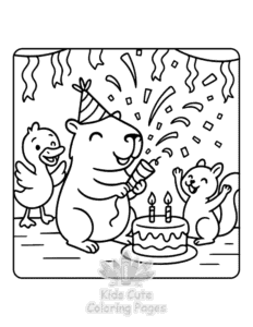 Free printable Capybara Days coloring page for kids