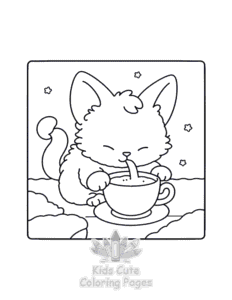 Cat Moment Meow Life coloring page for boys, printable at home
