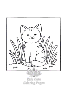 Cat Moment Meow Life coloring page for girls, free to print