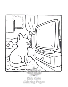 Free Cat Moment Meow Life coloring pages to print at home