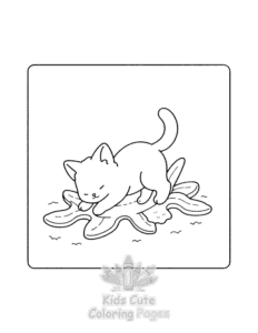 Free printable Cat Moment Meow Life coloring page for kids