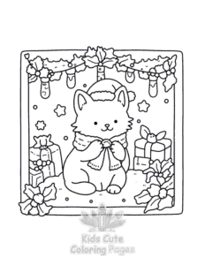 Cat Moment Meow Life coloring page for girls, free to print