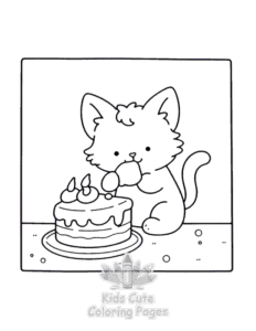 Cat Moment Meow Life coloring page for classroom activities