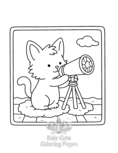 Cat Moment Meow Life coloring page for boys, printable at home