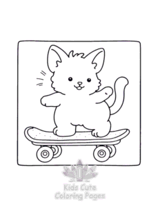Free Cat Moment Meow Life coloring pages to print at home