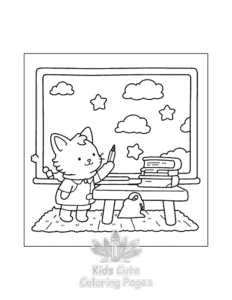 Cat Moment Meow Life coloring page for girls, free to print