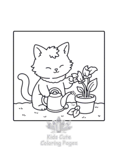 Cat Moment Meow Life coloring page for boys, printable at home