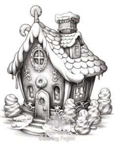 Christmas Gingerbread coloring page for boys, printable at home