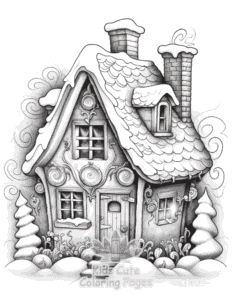 Simple Christmas Gingerbread coloring page for toddlers