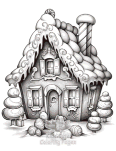 Christmas Gingerbread coloring page for classroom activities