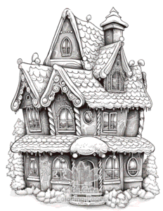 Christmas Gingerbread coloring page for boys, printable at home