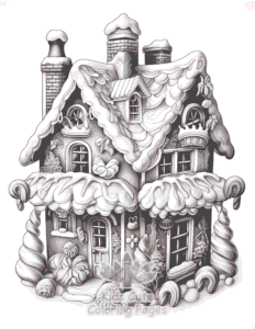 Christmas Gingerbread coloring page for classroom activities
