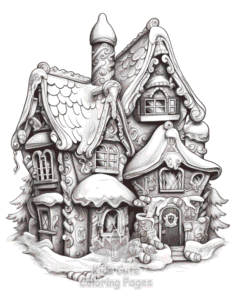 Free Christmas Gingerbread coloring pages to print at home