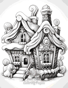 Simple Christmas Gingerbread coloring page for toddlers