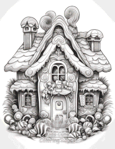 Simple Christmas Gingerbread coloring page for toddlers