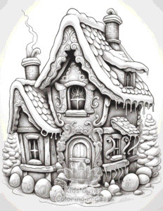 Simple Christmas Gingerbread coloring page for toddlers