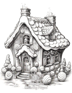 Christmas Gingerbread coloring page for girls, free to print