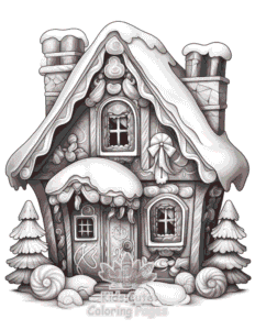 Simple Christmas Gingerbread coloring page for toddlers