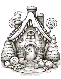 Christmas Gingerbread coloring page for boys, printable at home