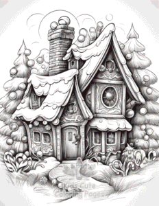 Printable Christmas Gingerbread coloring sheet for preschoolers