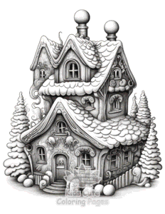 Simple Christmas Gingerbread coloring page for toddlers
