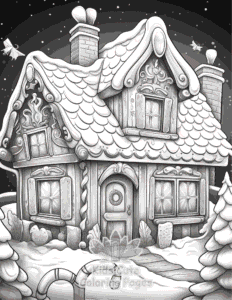 Free Christmas Gingerbread coloring pages to print at home