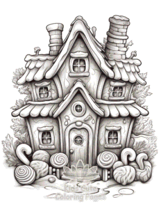 Printable Christmas Gingerbread coloring sheet for preschoolers