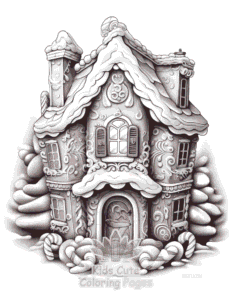 Christmas Gingerbread coloring page for classroom activities