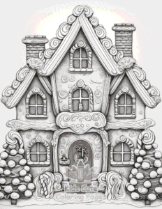 Christmas Gingerbread coloring page for boys, printable at home