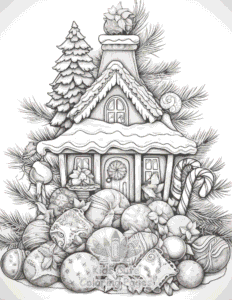 Free Christmas Gingerbread coloring pages to print at home