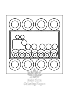 Printable Comfy Patterns coloring sheet for preschoolers