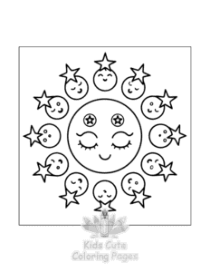 Comfy Patterns coloring page for girls, free to print