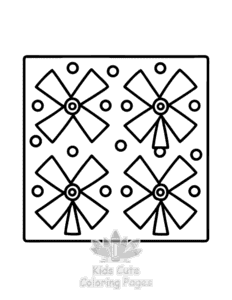Printable Comfy Patterns coloring sheet for preschoolers
