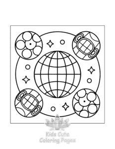 Comfy Patterns coloring page for girls, free to print