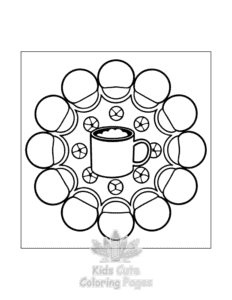 Printable Comfy Patterns coloring sheet for preschoolers