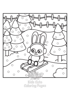 Easy Comfy Retreat coloring sheet for young children