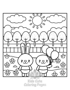 Easy Comfy Retreat coloring sheet for young children