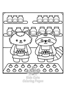 Comfy Retreat coloring page for boys, printable at home