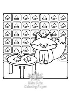 Easy Comfy Retreat coloring sheet for young children
