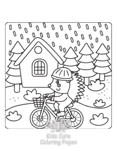 Comfy Retreat coloring page for girls, free to print