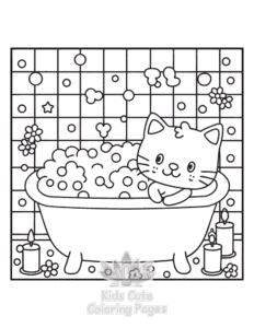 Comfy Retreat coloring page for girls, free to print