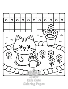 Printable Comfy Retreat coloring sheet for preschoolers